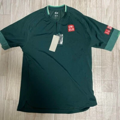 UNIQLO shirt 2021 model worn by Qatar Federer green New size S Japan FS