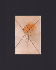 8X10" Matted Print Art Picture: Antoni Tapies, White and Orange