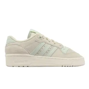 adidas 休閒鞋 Rivalry Low W 灰 藍綠 麂皮 復古 80年代 女鞋 三葉草 【ACS】 IF5179