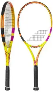 Babolat Boost Aero Rafa Racquet G3 4 3/8 PreStrung Free Babolat Cover Blue hat