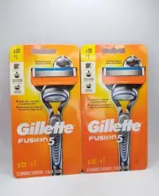 2X! Gillette Fusion 5 Men's Razor Precision Trimmer 1 Razor and 2 Cartridges