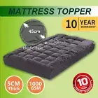 Mattress Topper 1000GSM Pillowtop Matress Pad Mat Single/Double/Queen/King 2022