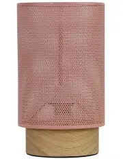 [Oriel Lighting] Lenny Mesh Bedside Table Lamp in Pink