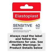 Elastoplast Sensitive Hypoallergenic Strips Assorted 40 Pack