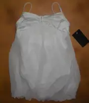 NWT Dance Bloch White Camisole Leotard Dress Rhinestone Medium Child 8/10 CL7237