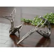 212 Main 19502 Dahy Antique Silver Statues Set of 2