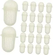 BESPORTBLE 50pcs Fishing Bait Cage Trap Fish Lure Feeder Basket Holder Plastic Bait Bucket for Crawfish Minnow Shrimp Earthworm Crab Carp Traps