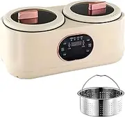 Automatic Double-Liner Cooker, 900W Portable Double Rice Cooker with 1.8L +1.8L Non-Stick Liner and 24H Reservation & 8-Hour Heat Preservation, 6 Functions Used in Kitchens and Restaurants