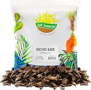 100% Organic Orchid Potting Bark (8 Quarts), All-Natural USA-Sourced Pine Bark Orchid Mix Additive