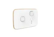 Clipsal Iconic Essence Cover Frame, 2 Switches & 1 Socket, 10 A, Horizontal, Arctic White - E3015XC-AW