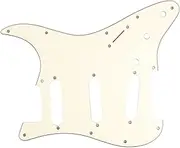 Glossy PVC Guitar Pickguard with Aluminum Foil Shielding, Standard 11 Hole Design for ST Type Guitars, Scratch and Wear Guard Plate, Easy to Install Replacement (GSSS32)