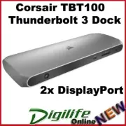 Corsair TBT100 Thunderbolt 3 Dock 2xUSB-C, 2xUSB, 2xDisplayPort, RJ45, 3.5mm, SD