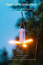 Camping Light Folding Outdoor Portable Rechargeable 10000mAh Student Dormitory Hanging Tent Hanging Lantern Led Flashlight