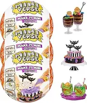 MGA's Miniverse Make It Mini Food Halloween Series 2 Mini Collectibles 3 Pack - Seasonal, Beetlejuice Beetlejuice Blind Packaging, DIY, Resin, Replica Food, NOT Edible, Collectors, 8+