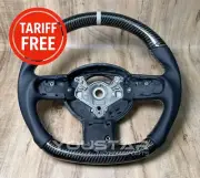 TARIFF FREE REAL CARBON Nappa Leather GRAY Steering Wheel for MINI R53 R52 R50 (for: Mini)