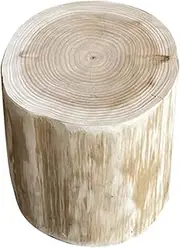 Milisten Natural Wood Stool Versatile Small Wooden Stool for Bedside Table Shoe Changing Outdoor Use Sturdy Tree Stump Design Smooth Surface for Home Decor