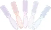 VICASKY 15Pcs Nail Brush for Manicure and Pedicure Multi Color Fingernail Comfortable Grip Wear Resistant Bristles for Nail Cleaning