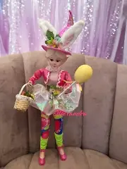 Easter Spring Bunny Fairy Elf Shelf Sitter 20” Posable Mantel Tabletop Decor