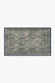 90' x 150' | Machine Washable Runner Rug | Kid & Pet Friendly | Indoor Rug | Morris & Co. Honeysuckle & Tulip Indigo Tufted Rug | Ruggable