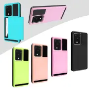 For Samsung Galaxy S20 Ultra/S20 Plus Wallet Card Slide Slot Hybrid Armor Case