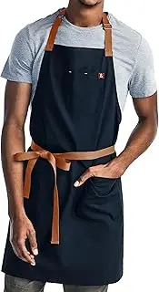 hedley & bennett Essential Apron - Professional Chef Apron with Pockets & Adjustable Bib Strap for Cooking & Grilling