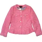 J. Crew Peplum Lady Jacket in Neon Fuchsia Tweed NWT SZ 14