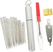 DOITOOL 1Set Eye Sewing Needles DIY Hand Embroidery Needles for Cross Stitch Includes Storage Bottle for Craft Projects and Easy Threading