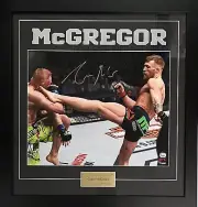 CONOR McGREGOR Signed Photo 16x20 UFC FRAMED Fanatics Authentic COA