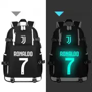 Cristiano Ronaldo Football star printed backpack schoolbag and travel bag black COLOR1