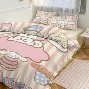 a2369 Cute Cinnamoroll Cartoon Character Duvet Cover Set Bedding Set 3D Cartoon Printed Comfortable And Soft Bed Set Room Decor for Bedroom jfr2369