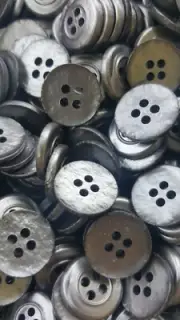 Silver Smith Buttons, 4 Hole Sewing/Crafts Buttons 15mm - 24 Pieces (122)