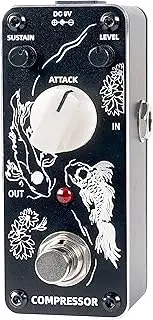 Sondery Compressor Pedal, Compression Pedal for Guitar and Bass, True Bypass Mini Size Art Design Series