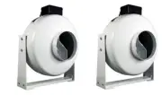 2 Pack 8'' Grow1 In-Line Duct Fan for Gardening and Hydroponics Systems