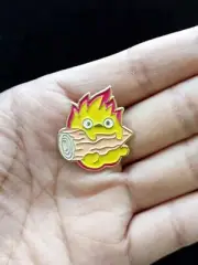Howl's Moving Castle - Calcifer Hat Backpack Pin Metal Badge Figure Anime 1.1"