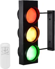 Vintage Industrial Wall Light with Remote Control, Traffic Light with Remote Control, 110-240V,5W Energy Saving LED Red and Green Light,For Room Decoration Light,Bedroom,Living Room,Club,Bar(