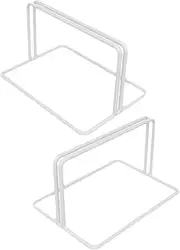 SECFOU 2pcs Freezer Partition Base Freezer Wire Divider Bases Chest Freezer Divider Bases Refrigerator Separator Base Metal Shelf Separator Base Iron Fridge Divider Bases Fridge Supply