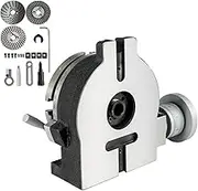 6 Inch Rotary Table – Horizontal Vertical Milling Table with 4-Slot Design, 2/5 Inch MT-2 for Precision Milling and Drilling, Includes Indexing Plate Set
