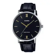 Casio MTP-VT01L-1B Men’s Black Leather Dress Watch Classic Slim Analog 30M