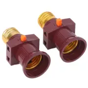 1Pc E27 With Switch Socket Double Screw Multi-purpose Socket Switch Lamp H.pi