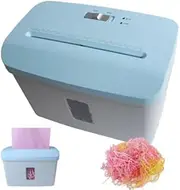 AYHJNK Automatic Zig Zag Shredded Paper Cutter, Strip Cut Paper Shredder, 7.5L Capacity, Blue, Home Office Use