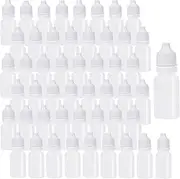 50pcs Plastic Empty Dropper Bottle Squeezable Drop Liquid Container 20ml