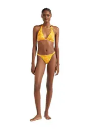Vilebrequin Women's Palm Leaves Side Tie Jersey Bikini Top