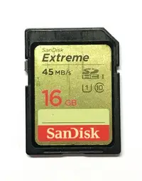 在飛比找Yahoo!奇摩拍賣優惠-Sandisk Extreme 16G SDHC  45MB