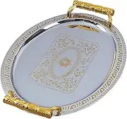 Amosfun Decorative Fruit Storage Tray Elegant Snack Dish for Home Decor for Desserts Snacks and Dried Fruits Shape with Design