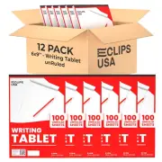 E-CLIPS USA Notepads, Unruled Writing Tablet, Note Pads 6 X 9, Small Notepads, M