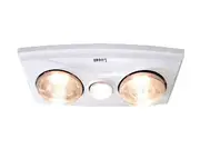 Thermalite 3 in 1 Bathroom Heater In White With 2 x275W Heat Lamps,Fans,Beacon Lighting