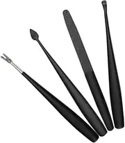 EXQUIMEUBLE 1set Stainless Steel Manicure Tools Kit Cuticle Trimmer Nail Files Dead Skin Removal Tools for Nail Care Portable Design for Home and Travel