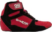 [GORILLA WEAR] Gwear Pro High Tops Red/Black - Bodybuilding and Fitness Shoes with Logo Lightweight Comfortable Perfect for Gym Sports Strength Training