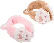 [WESIEVYA] 2pcs Earmuffs Ear Protector Warm Plush Ear Muff Unisex Ear Warmer Women Earmuff Plush Earmuff Earmuff Winter Ear Cover Delicate Earmuff Cat Earmuff Plush Winter Earmuff