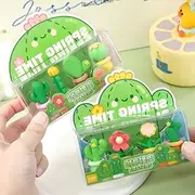 8Pcs Succulent Potted Plants, Small Flowers, Cute Student Stationery, Cactus Shaped Eraser, Detachable Ultra Clean Eraser (A+B Models)